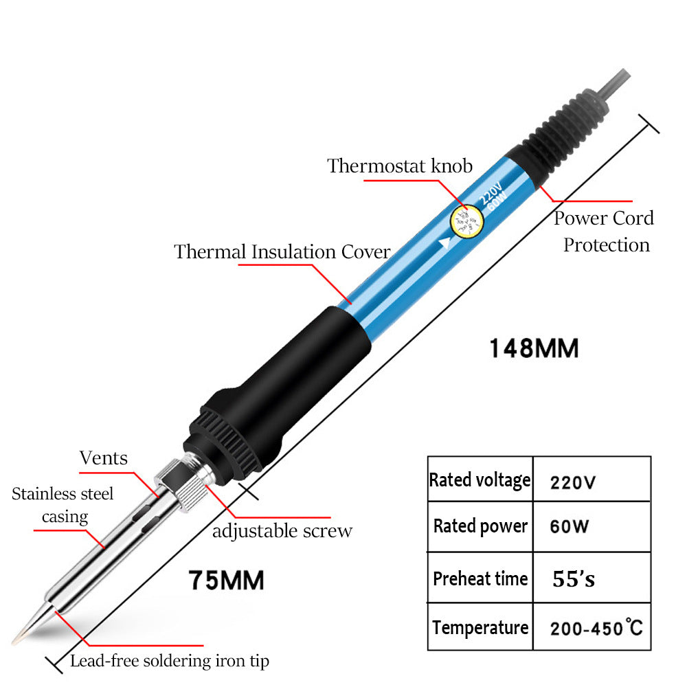 220V/110V Adjustable Temperature Soldering Iron Set