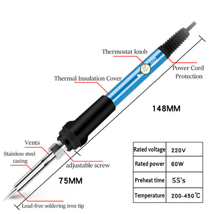 220V/110V Adjustable Temperature Soldering Iron Set